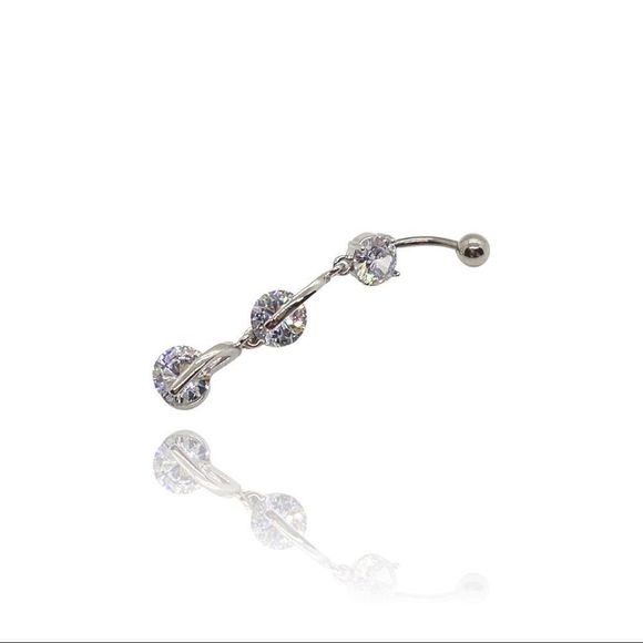 Belly Ring dangle CZ - Picture 2 of 2
